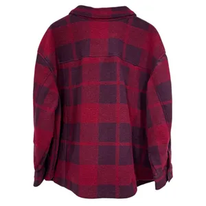 Ava & Viv Plaid Purple Burgundy Button Down Shacket Size 3x NWT thumbnail 8