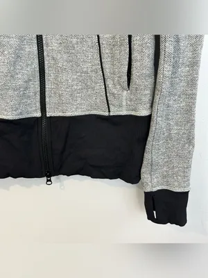 Lululemon Nice Asana Heathered Heringbone Grey Mock Neck Zip Up Jacket Size 6 thumbnail 11