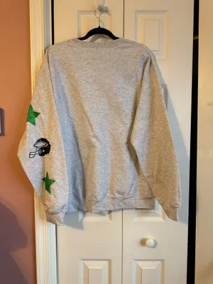 Gildan NFL PHILADELPHIA EAGLES GRAY CREWNECK SWEATSHIRT thumbnail 5