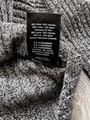 Aritzia Babaton Cropped Gray Wool Sweater thumbnail 3