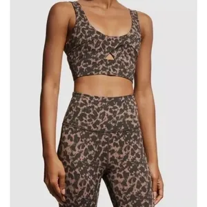 Varley Small Bra Women's Brown Let's Go Staunton Cut-Out‎ Front Sports S $68 thumbnail 2