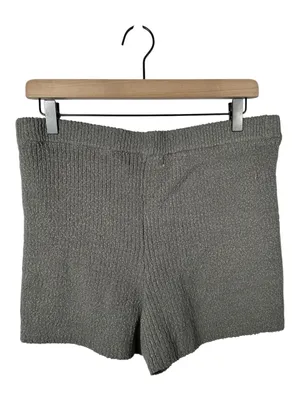 Free People FP Beach Gray Knit Lounge Shorts‎ Women’s Size Large Cozy Ribbed thumbnail 3