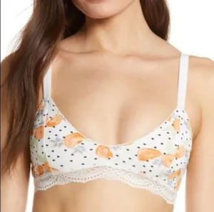 NWT Free People Mari Orange Slice Fruit Printed Bralette Ivory Combo, XS thumbnail 5