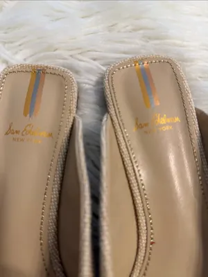 Sam Edelman Beige Slip-On Mule with Decorative Buckle size 6.5 excellent conditi thumbnail 4