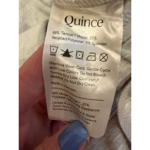 Quince NWOT XS Bundle SuperSoft Fleece Shorts & Organic Rib Long Sleeve Tee thumbnail 8