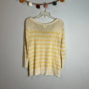 Aerie light loose knit striped sweater thumbnail 4