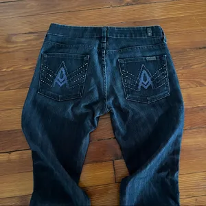 7 For All Mankind Jean Size 28 A Pocket Flare Cross Stitch thumbnail 3