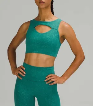 Lululemon Crunch Teal Lagoon Everlux Cut-Out Train Bra *Medium Support, B/C Cups thumbnail 1