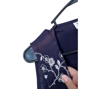 JUST IN THYME LTD Vintage‎ Maxi Dress Sleeveless Floral Embroidered Purple thumbnail 5