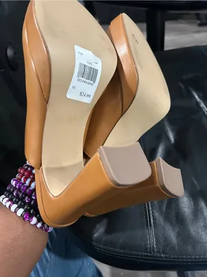 Rouge Women's Tan Leather Mule heel Slides thumbnail 8