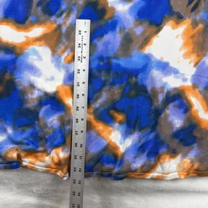 Zara Womens Abstract‎ Watercolor Knit Maxi Dress Blue Orange Strappy Size Medium thumbnail 7