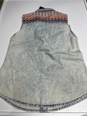 NWT miss me acid wash denim shirt medium thumbnail 10