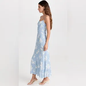 Reformation Liya Dress Bijou Blue dress gown size 0 thumbnail 3