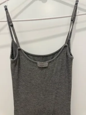 SKIMS Long Slip Dress Soft Lounge Heather Grey thumbnail 3