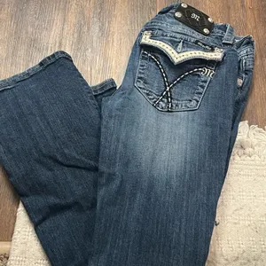 Miss Me Blue Flare Wide Leg Jeans thumbnail 2