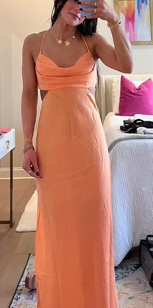 Princess Polly Dress Orange Cut-Out thumbnail 1