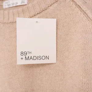 89th + Madison Sweater Womens 2X Beach Sand Melange Cotton New thumbnail 3