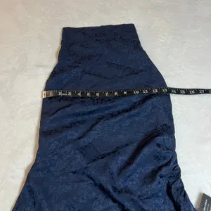 NEW Lulus Simply a Stunner Navy Jacquard Cowl Backless Mini Dress Size S Party thumbnail 14
