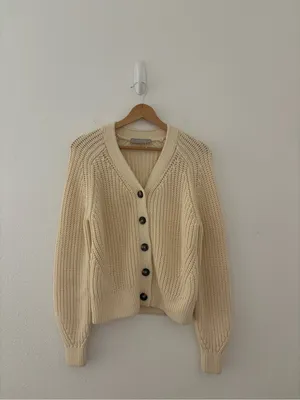 Everlane the texture cotton cardigan thumbnail 2