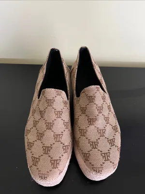 Unbranded Beige Patterned Platform Espadrille Slip thumbnail 6