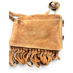 H&M leather suede fringe crossbody bag purse Bohemian Western Festival tassel thumbnail 7
