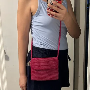 The Sak Crochet Crossbody Bag Magenta/Hot Pink thumbnail 9