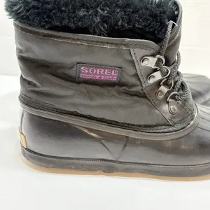 Vintage Sorel Kaufman Duck Boots Womens 10 Winter Rain Snow Ankle Lace Up thumbnail 3