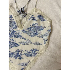 Frankies Bikinis Breeze Lace Tank size S Surfer Dude Print thumbnail 3