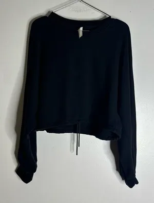 the group‎ babaton Large Black Cropped Oversized LS Leisure Sweatshirt CP thumbnail 1
