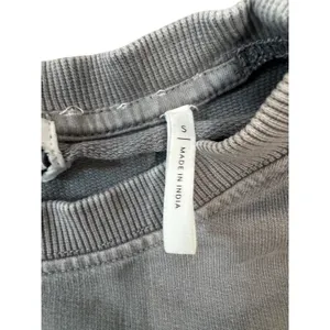 BLDWN Haring Pewter Gray Cotton Crewneck Sweatshirt Back Seam Detail Size Small thumbnail 2