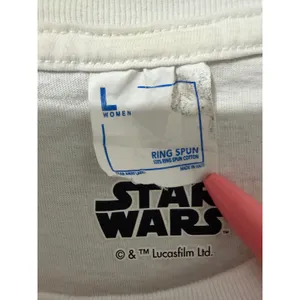 Star Wars Han Solo Chewbacca R2-D2 Graphic Tee Large White Womens Large Cotton thumbnail 3