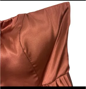 LULU'S NWT Perfected Elegance Mauve Satin Pleated Strapless Maxi M thumbnail 3