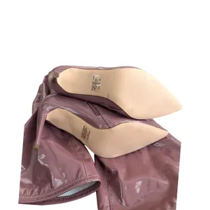 Steve Madden Viktory Mauve Pink Patent Over The Knee Stiletto Boots Size 9.5M thumbnail 11