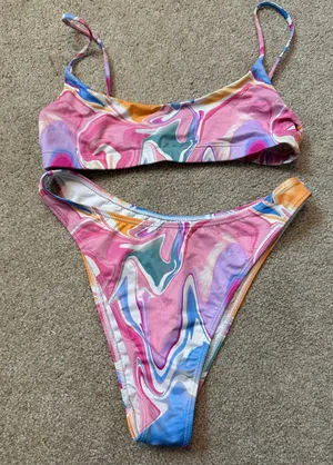 PacSun High Waisted Tie Dye Bikini LA Hearts thumbnail 1