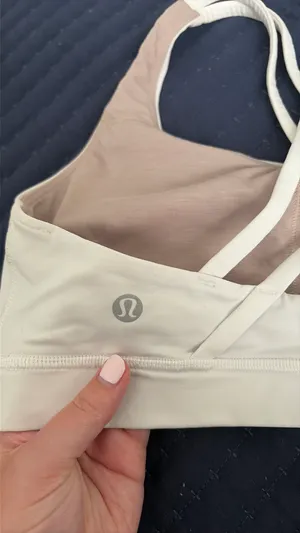 White Lululemon Energy Longline Bra thumbnail 4