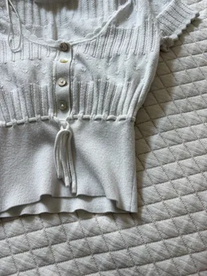 ZARA Top Cropped White thumbnail 4