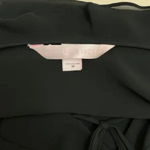 Victoria's Secret Sheer Black Ruffle Blouse M Y2K Whimsigoth Dark Academia VTG thumbnail 6