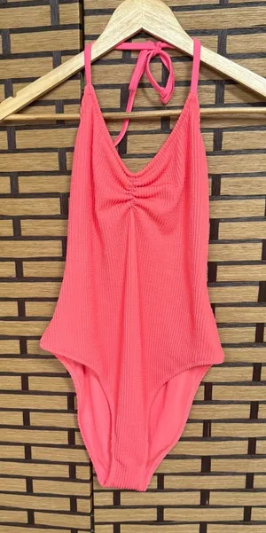 American Eagle Pink One Piece Cheekiest Swimsuit‎ Size Large thumbnail 1
