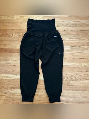 FIGS Zamora Maternity Jogger Scrub Pants Black Petite XXL thumbnail 12