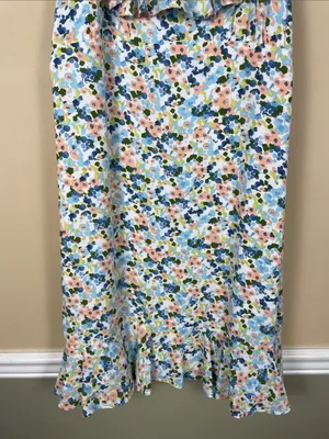 Abercrombie & Fitch Women’s Boho Floral Print Multicolor Ruffle Dress thumbnail 3