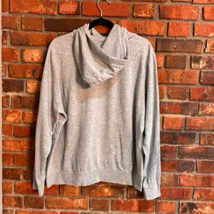 Nike womens club fleece funnel neck hoodie gray XL thumbnail 3
