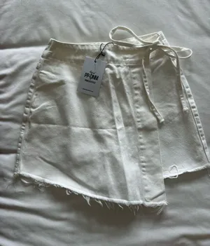 Princess Polly Alrita Denim Skort White thumbnail 1