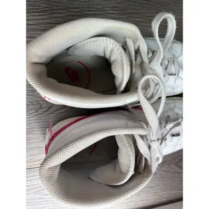 Retro Nike High‎ Top White Pink Stripe Sneakers Shoes Women's Size 8.5 thumbnail 4