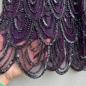 Vintage Sleeveless Fully Sequin Beaded Sparkle Party Cocktail Dress Size 2 thumbnail 6