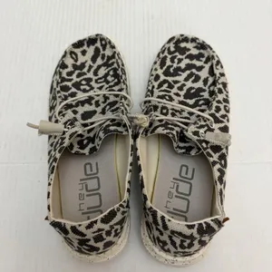 Hey Dude Wendy Woven Cheetah Shoes Womens 7 Beige Animal Print Slip On Canvas thumbnail 7