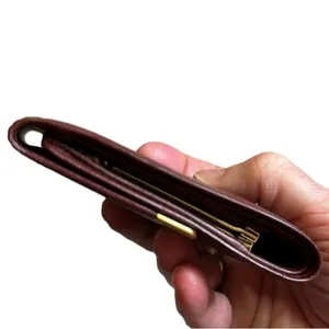 Cartier Paris Burgandy Calfskin Vintage Wallet, Kisslock Coin Compartment. COA thumbnail 8