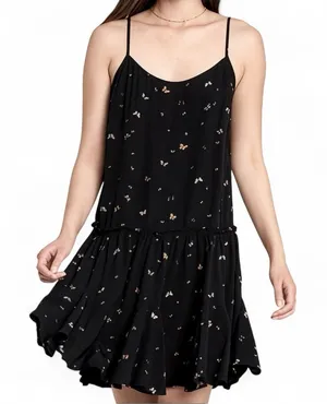 Wild Fable Butterfly Print Ruffle Mini Dress Large Cottagecore thumbnail 1