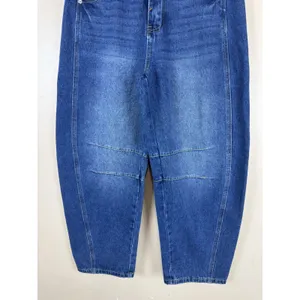 Baggy Jeans Women’s Size 4 Blue Medium Wash Barrel Y2K Grunge 80s 90s VTG thumbnail 4