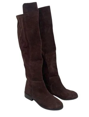 Lucky Brand Calypso Boots Size 6 Tall Over The Knee Suede Chocolate Brown Suede thumbnail 1