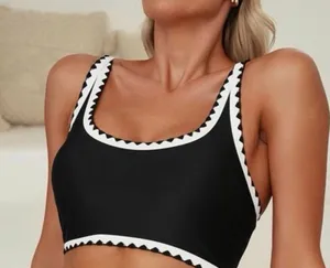 NEW Bikini Top Whip Stitch Bikini swim L thumbnail 1